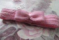 Вязание для начинающих - повязка на голову для девочки