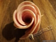 Как сделать розу из колбасы