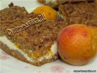 Шоколадный творожный пирог с абрикосами Воздушный шоколадный пирог с творогом и абрикосами