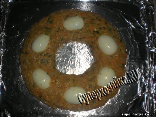Пасхальное кольцо с яйцами рецепт