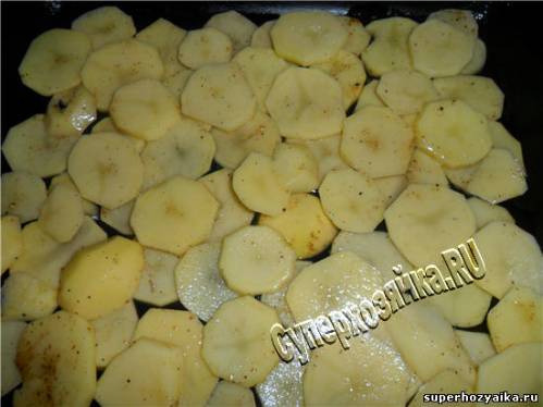 Мясная запеканка Рецепт Мясо по-французски с помидорами и картофелем в духовке