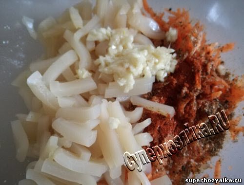 Рецепт кальмаров по-корейски