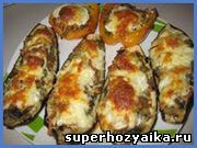 Овощи, фаршированные грибами. Фаршированные баклажаны. Фаршированный болгарский перец. Летние блюда из овощей